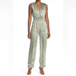 Jonathan Simkhai Nora Textured Satin Sleeveless Jumpsuit sz 6